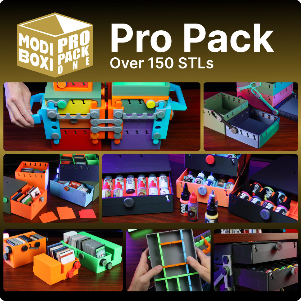 Pro Pack One Expansion - 3D Printable Gaming Storage Solution by Modi Boxi